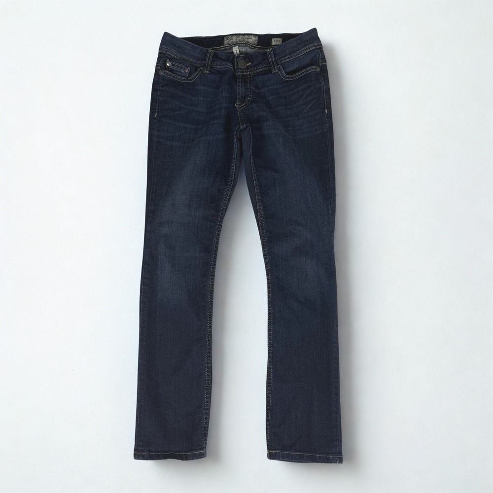 BKE Skinny Jeans Womens 27x29.5 Blue Payton Rhinestone Thick Stitch‎ Pants